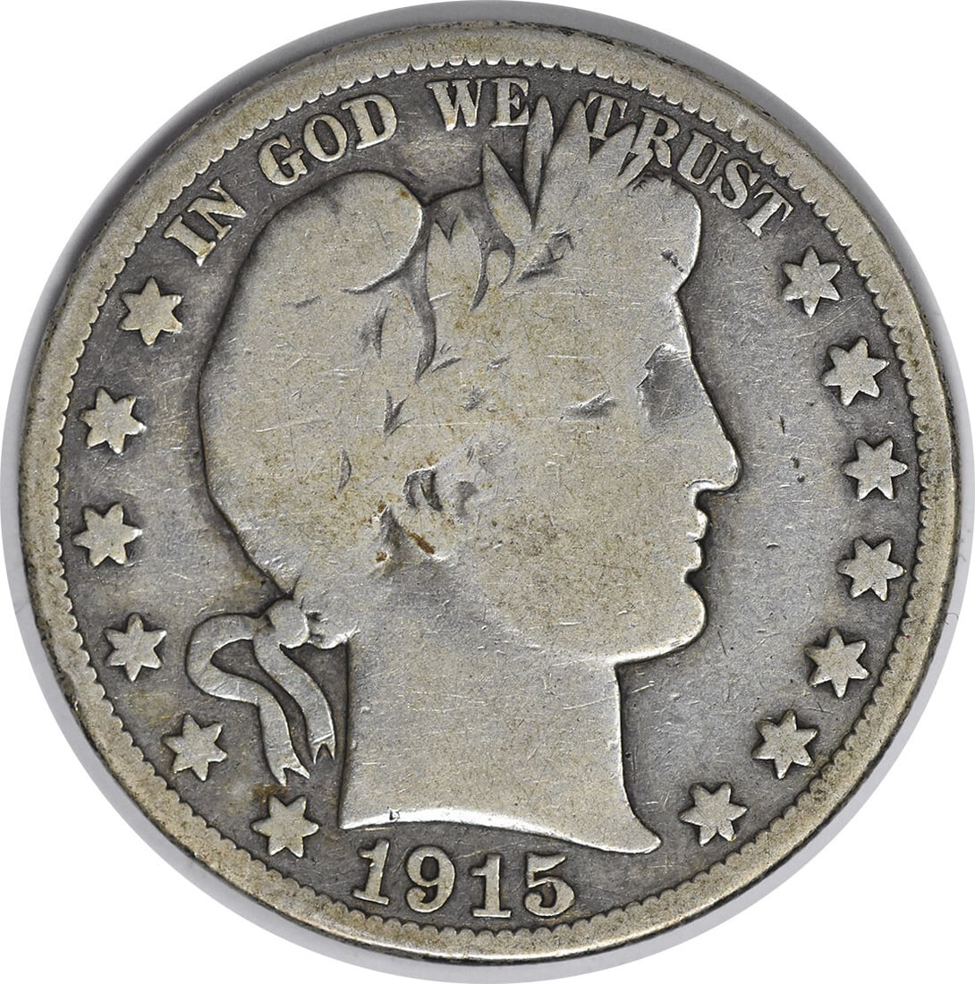 1915 Barber Silver Half Dollar 50C 90% Silver Uncertified (1 of 2)