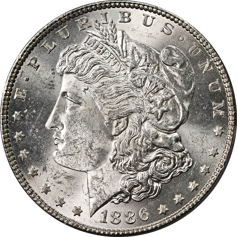 PCGS MS64 1886 Morgan Dollar VAM 21 8 Below M Silver Coin (1 of 4)