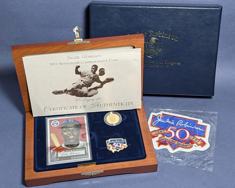 1997-W Gold $5 Jackie Robinson Legacy Set with Original Government Packaging (1 of 3)