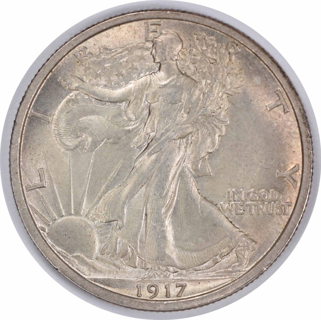 1917 Walking Liberty Silver Half Dollar Choice BU Uncertified 50C (1 of 2)