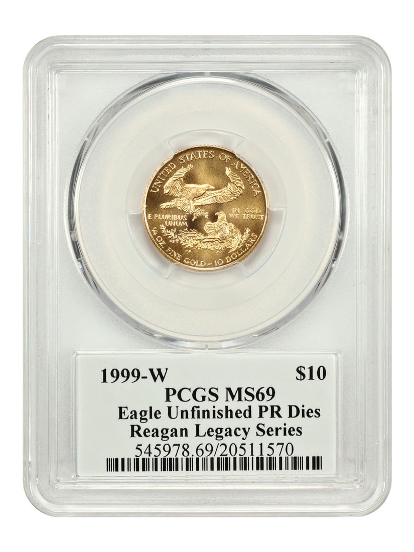 1999-W $10 Gold Eagle Mint Error PCGS MS69 Reagan Signature (1 of 4)