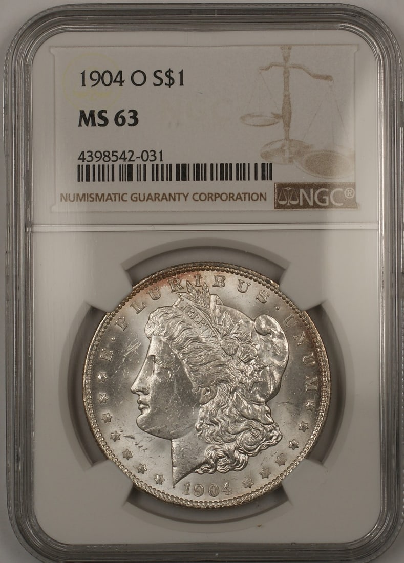 1904-O Morgan Silver Dollar Coin NGC MS63 Uncirculated Silver (1 of 2)