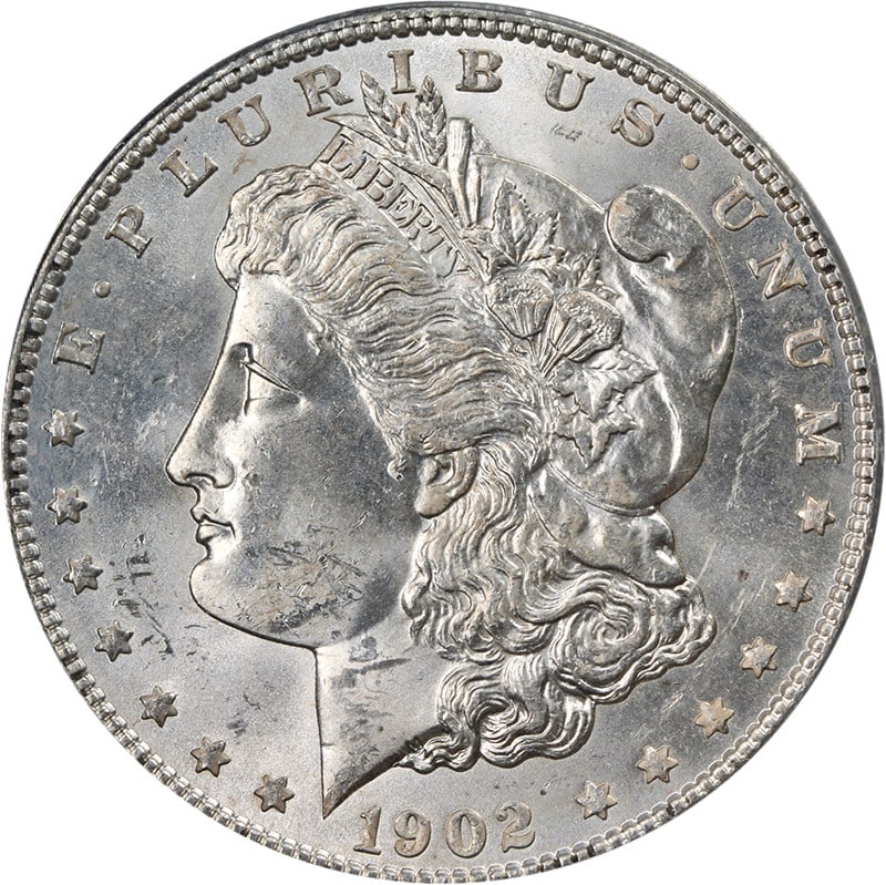 PCGS MS64 OGH 1902-O Morgan Dollar Silver Coin with Exceptional Luster (1 of 4)