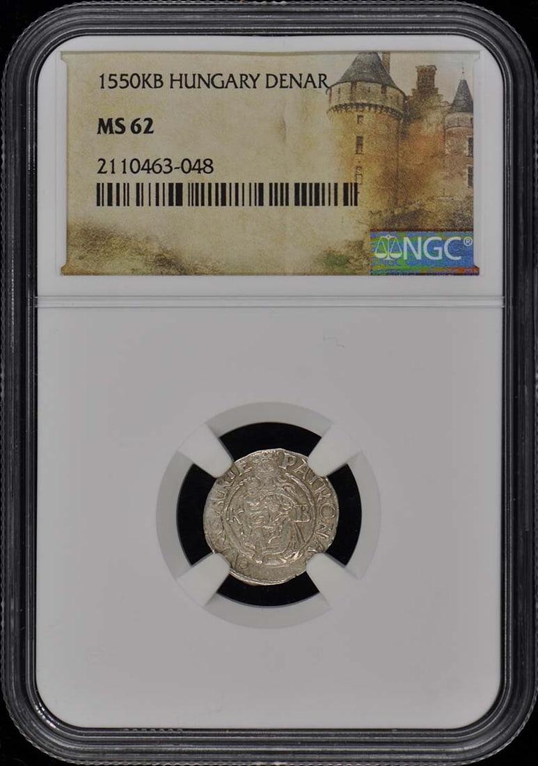 1550KB Hungary Denar Coin NGC MS62 Certified Uncirculated: 1550KB Hungary Denar Coin NGC MS62 Certified Uncirculated This 1550KB Hungary Denar is certified by NGC with a grade of MS62, indicating its uncirculated condition. It showcases the quality and crafts