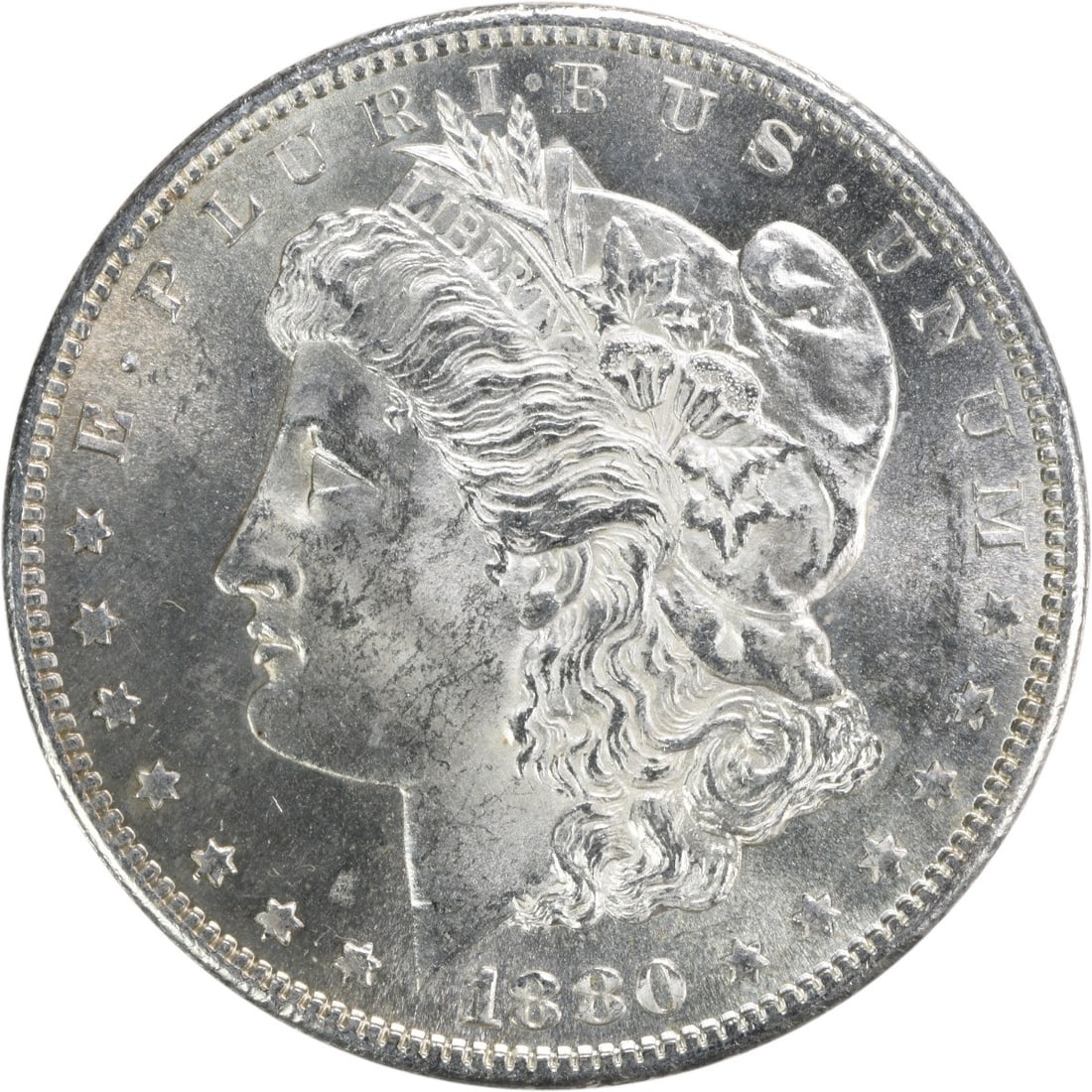 1880-S Morgan Silver Dollar Choice BU Uncertified Coin (1 of 2)