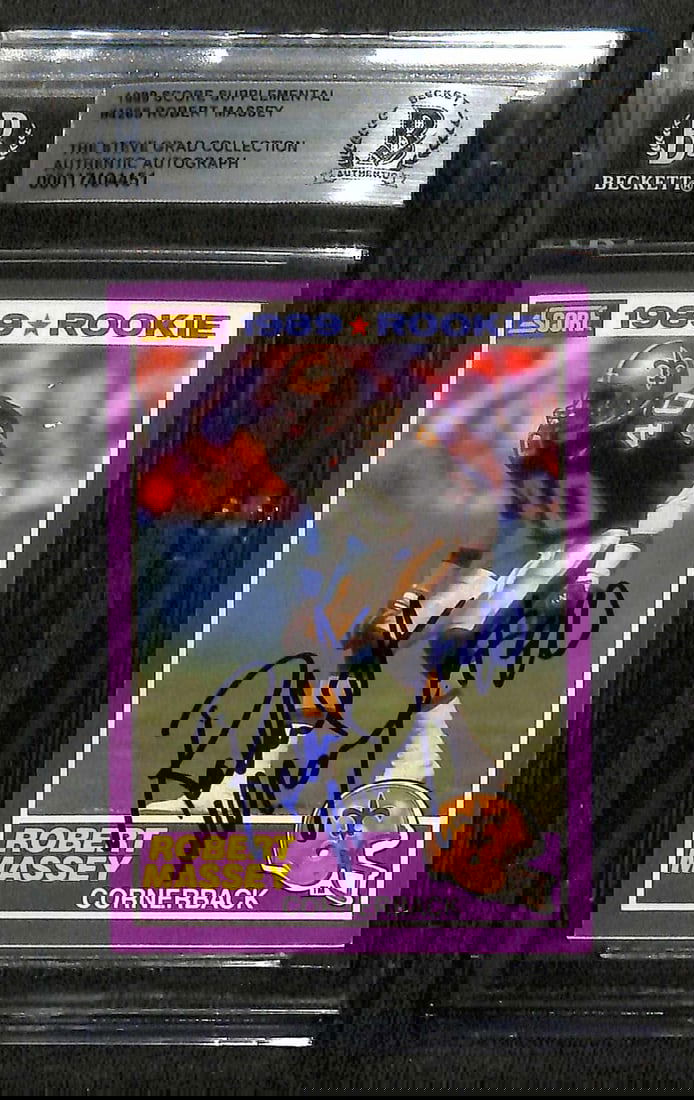 Robert Massey Signed 1989 Score Supplemental #426S Football Card Beckett Authenticated (1 of 1)