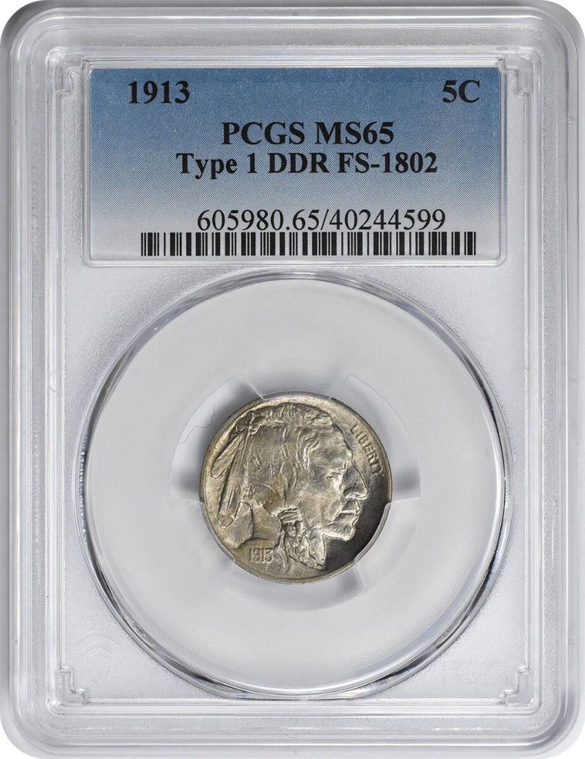 1913 Buffalo Nickel Type I MS65 PCGS Certified Uncirculated (1 of 4)