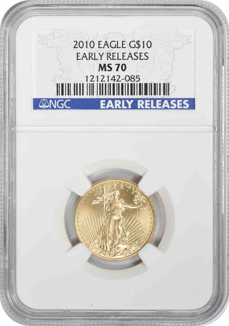 2010 NGC MS70 $10 American Gold Eagle Coin 1/4 oz (1 of 2)