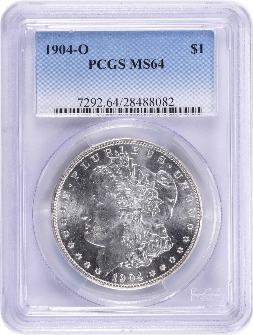 1904-O Morgan Dollar MS64 PCGS Die Clash Silver Coin (1 of 2)