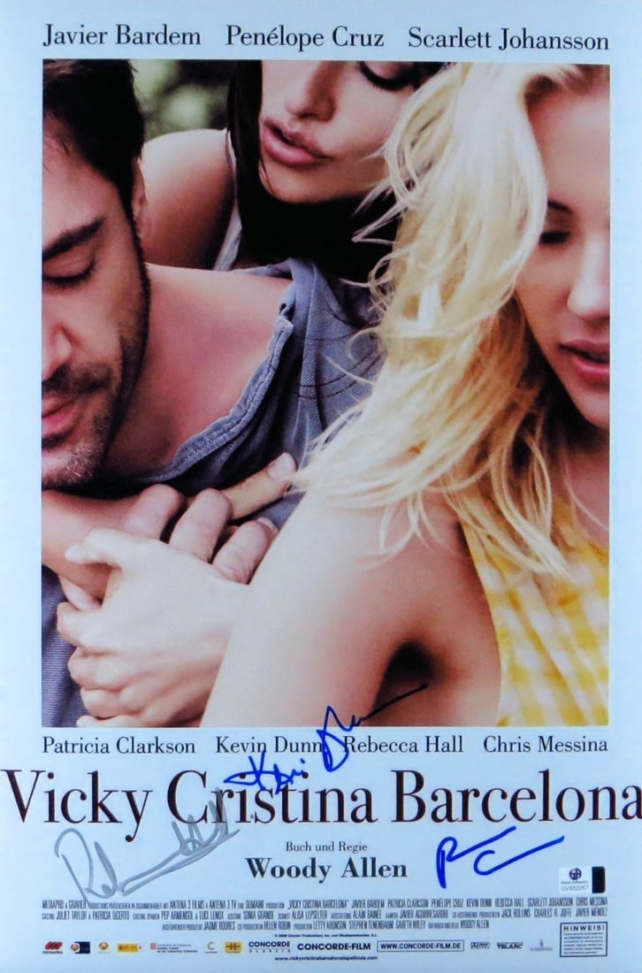 Rebecca Hall Patricia Clarkson Signed 12X18 Photo Vicky Cristina Barcelona JSA: Rebecca Hall Patricia Clarkson Signed 12X18 Photo Vicky Cristina Barcelona JSA This is an original 12X18 photograph featuring signatures from Rebecca Hall and Patricia Clarkson, both prominent actors