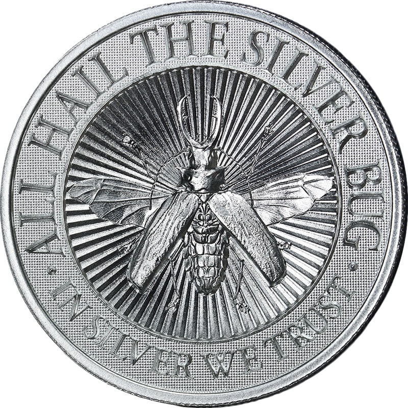 2 oz .999 Silver Titan Beetle All Hail the Silver Bug Intaglio Mint Round (1 of 2)