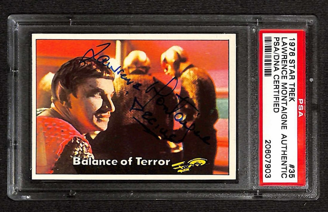 1976 Topps Star Trek Card #35 Signed by Lawrence Montaigne PSA/DNA (1 of 1)