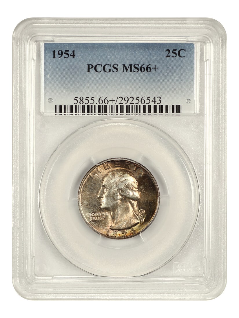 1954 Washington Quarter 25C PCGS MS66+ Uncirculated Philadelphia (1 of 4)