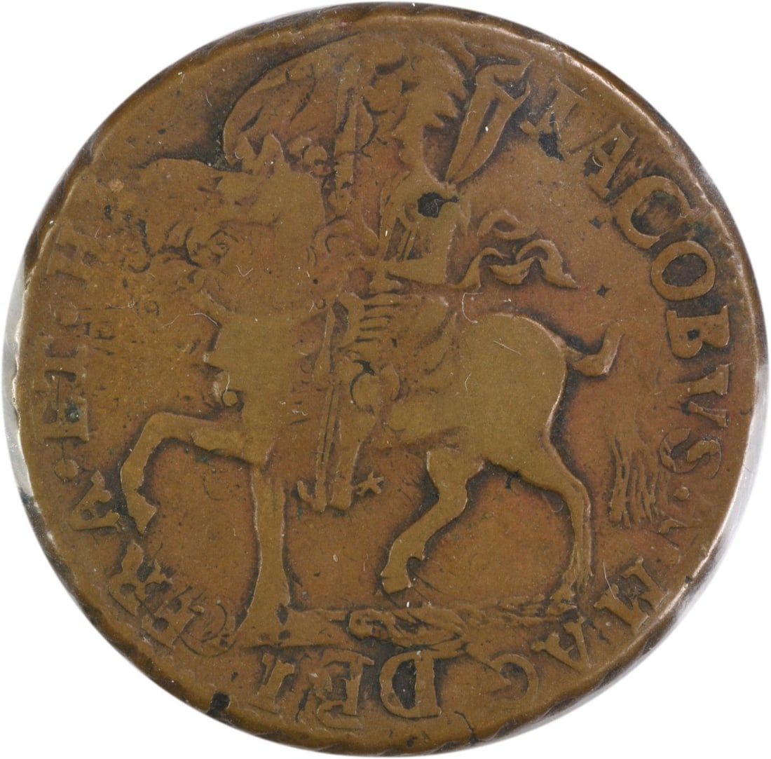 1690 Ireland Civil War Crown KM103.1 VF Uncertified Coin: 1690 Ireland Civil War Crown KM103.1 VF Uncertified Coin This historical coin from the 1690 Ireland Civil War features a Gun Crown design and is cataloged as KM103.1. It is classified as circulated an