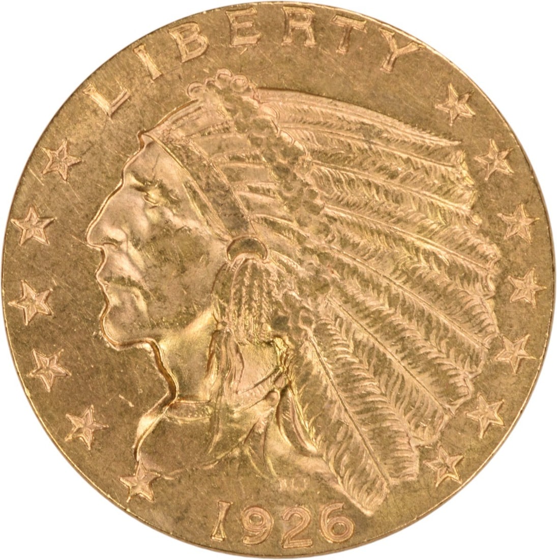1926 Indian Head $2.50 Gold Coin AU Grade Uncertified (1 of 2)