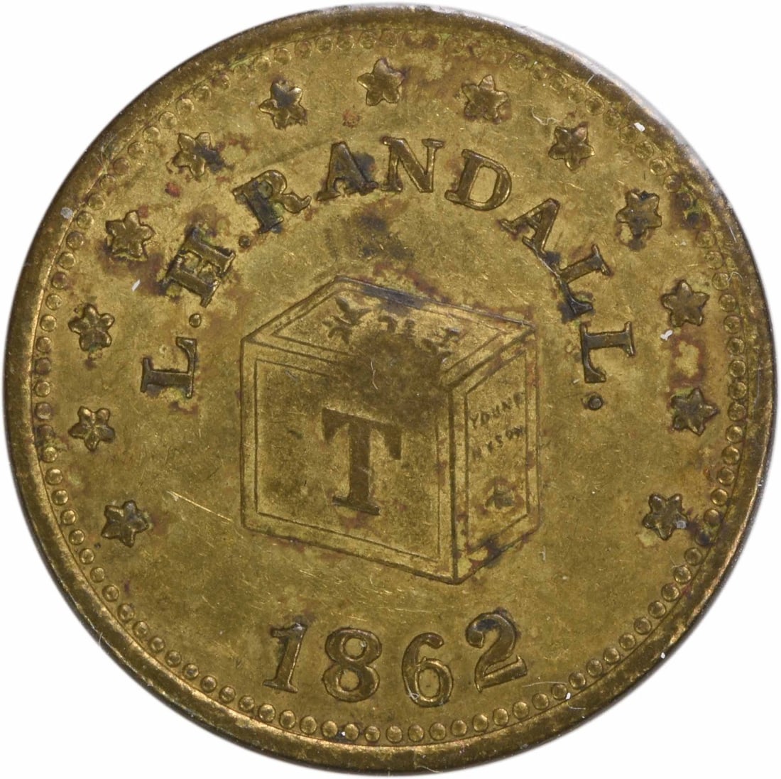 1862 Michigan Civil War Token Store Card MI-370-J Uncertified UNC (1 of 2)