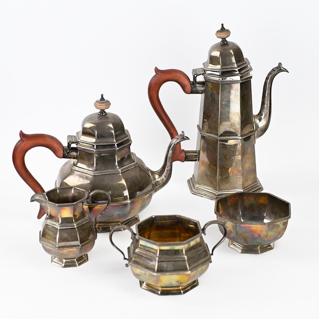 Antique Tiffany & Co. Sterling Silver 5-Piece Coffee Tea Set England (1 of 18)