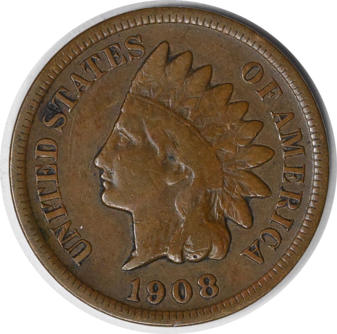 1908-S Indian Head Cent Fine Grade Uncertified Copper Coin (1 of 2)