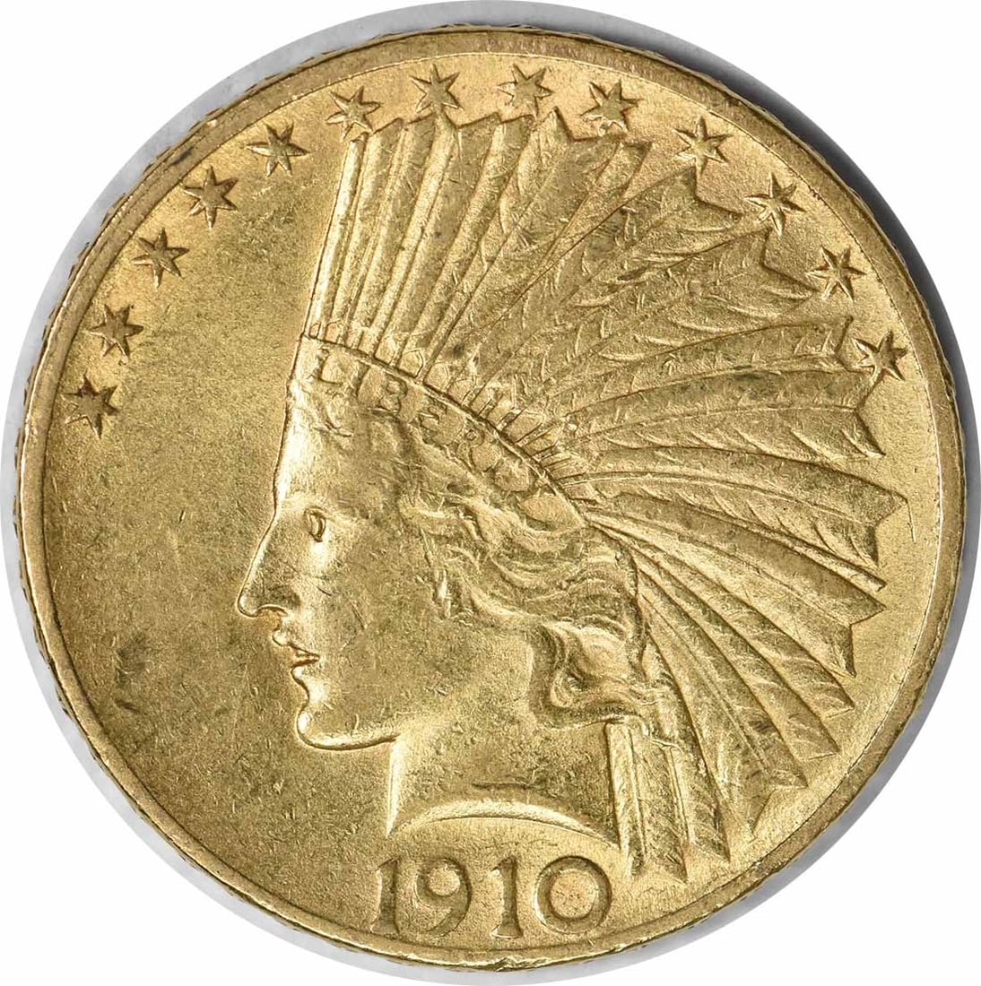 1910 $10 Gold Indian Coin by Augustus Saint Gaudens AU Uncertified (1 of 2)
