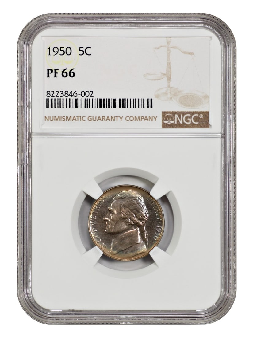 1950 Jefferson Nickel 5C NGC PR66 Uncirculated Coin (1 of 6)