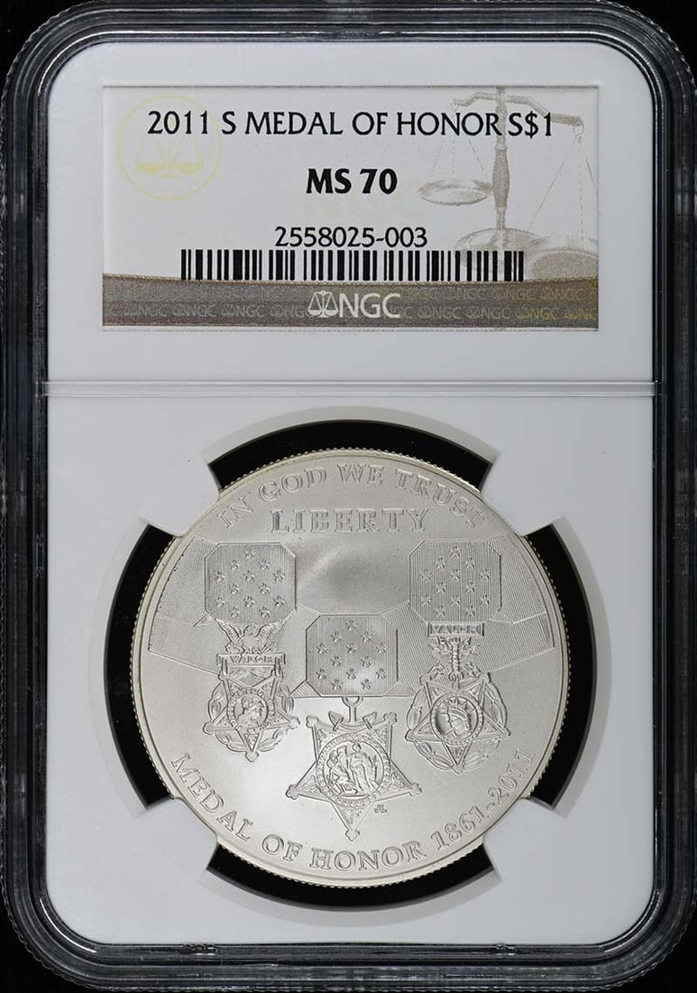 2011 S Medal of Honor Commemorative $1 NGC MS70 Uncirculated (1 of 2)