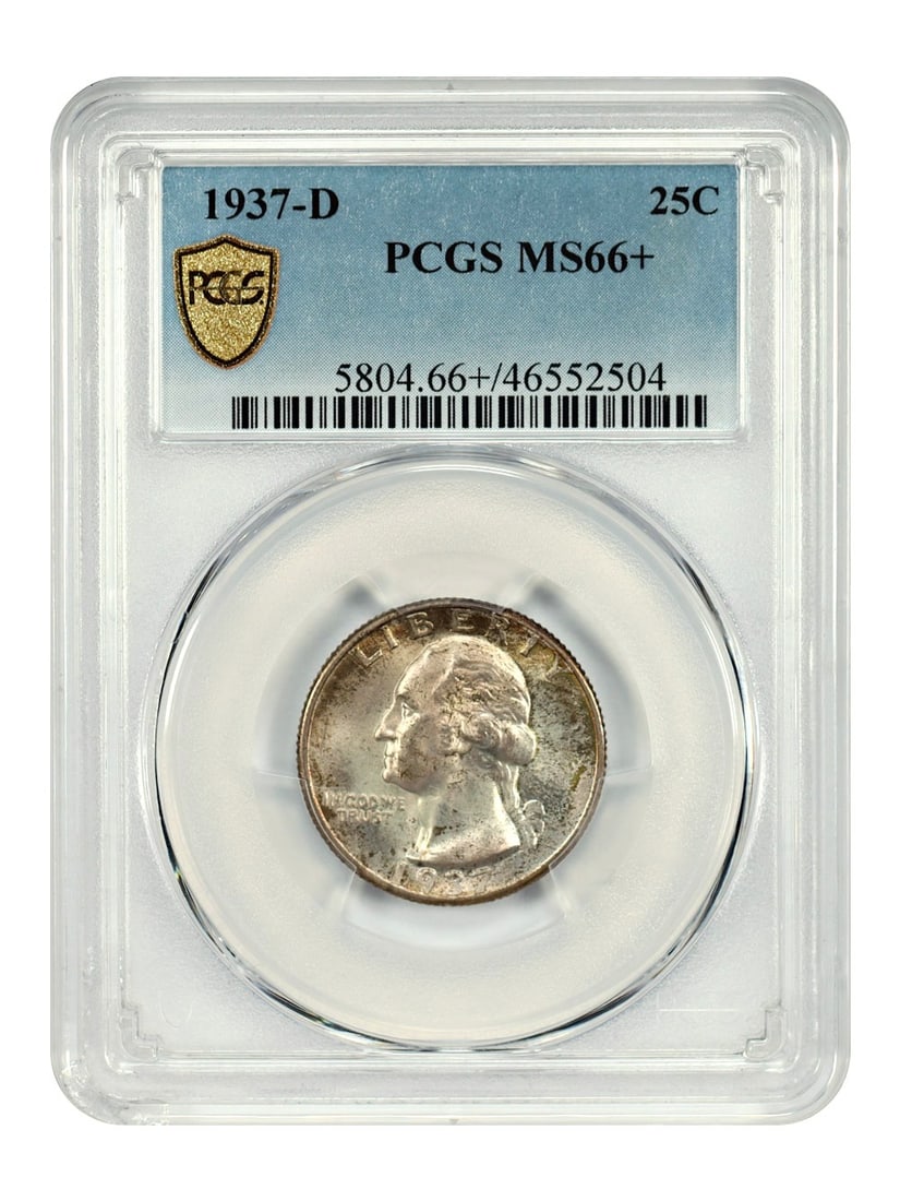 1937-D Washington Quarter PCGS MS66+ Uncirculated Denver Mint (1 of 4)