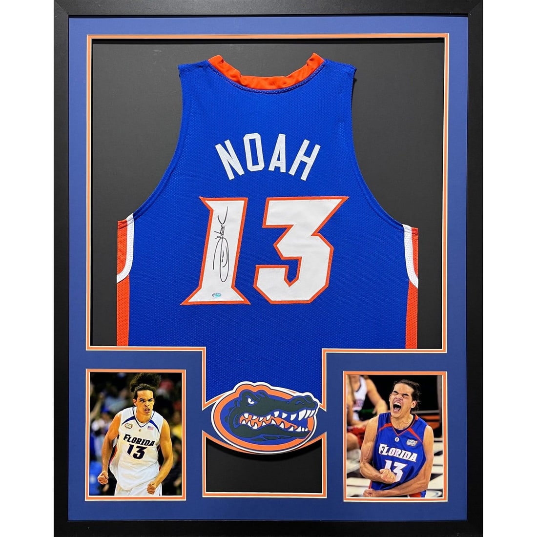 Joakim Noah Autographed Framed Jersey Florida Gators JSA Certified (1 of 3)