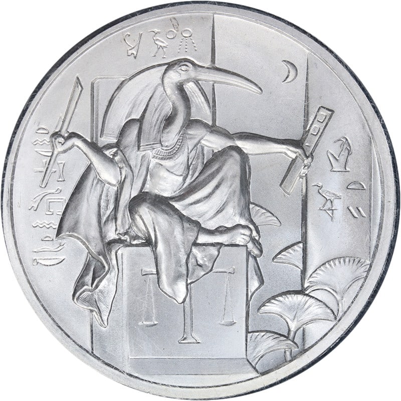 Egyptian Gods Thoth Ultra High Relief 2 oz Silver Round (1 of 2)