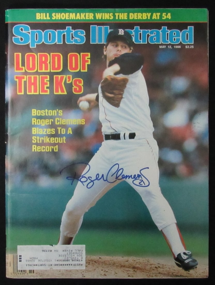 Roger Clemens Signed Sports Illustrated Magazine Boston Red Sox PSA (1 of 5)