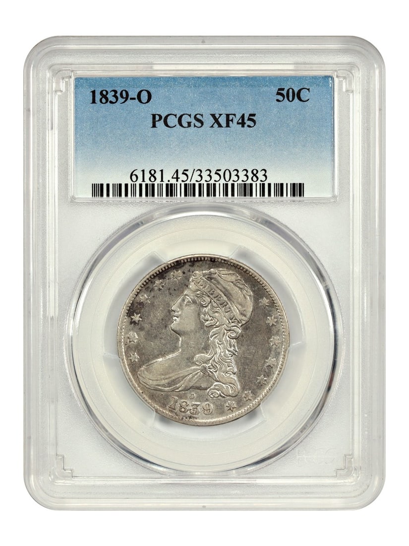 PCGS XF45 1839-O Capped Bust Half Dollar Coin 50C New Orleans Mint (1 of 4)