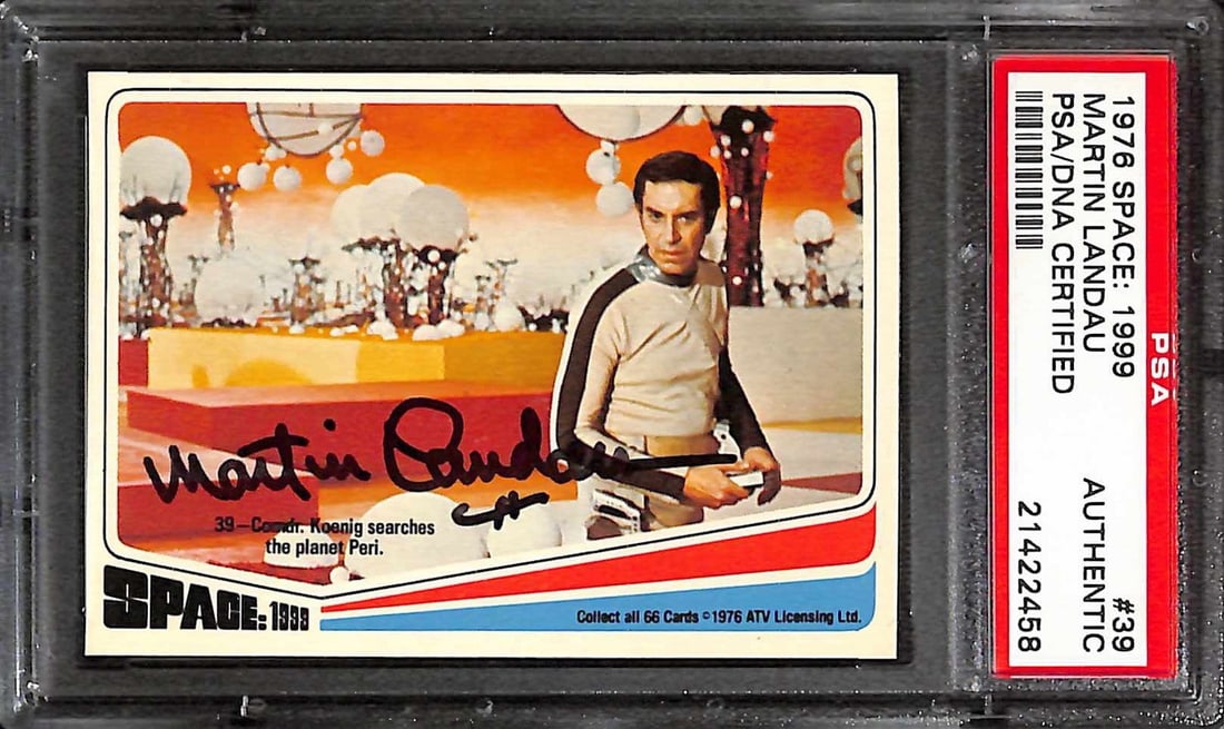 Martin Landau Signed 1976 Donruss Space: 1999 Card #39 PSA/DNA Certified (1 of 1)