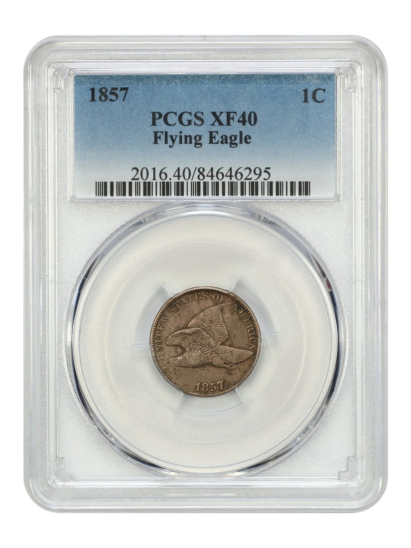1857 Flying Eagle Cent 1C PCGS XF40 Popular Type Coin (1 of 4)