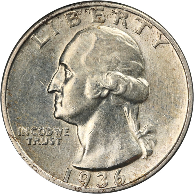 1936-D Washington Quarter BU+ Silver Key Date Uncirculated (1 of 2)