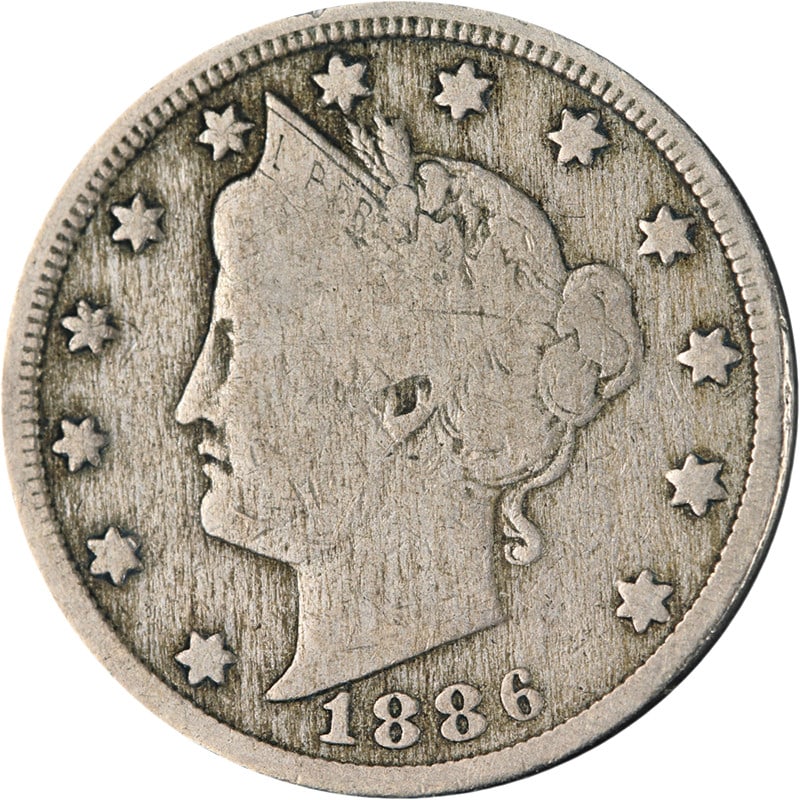 1886 Liberty V Nickel Key Date VG/F Circulated Nice Eye Appeal (1 of 2)