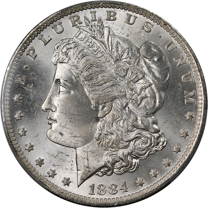 1884-O Morgan Silver Dollar PCGS MS64+ Blast White Coin (1 of 4)
