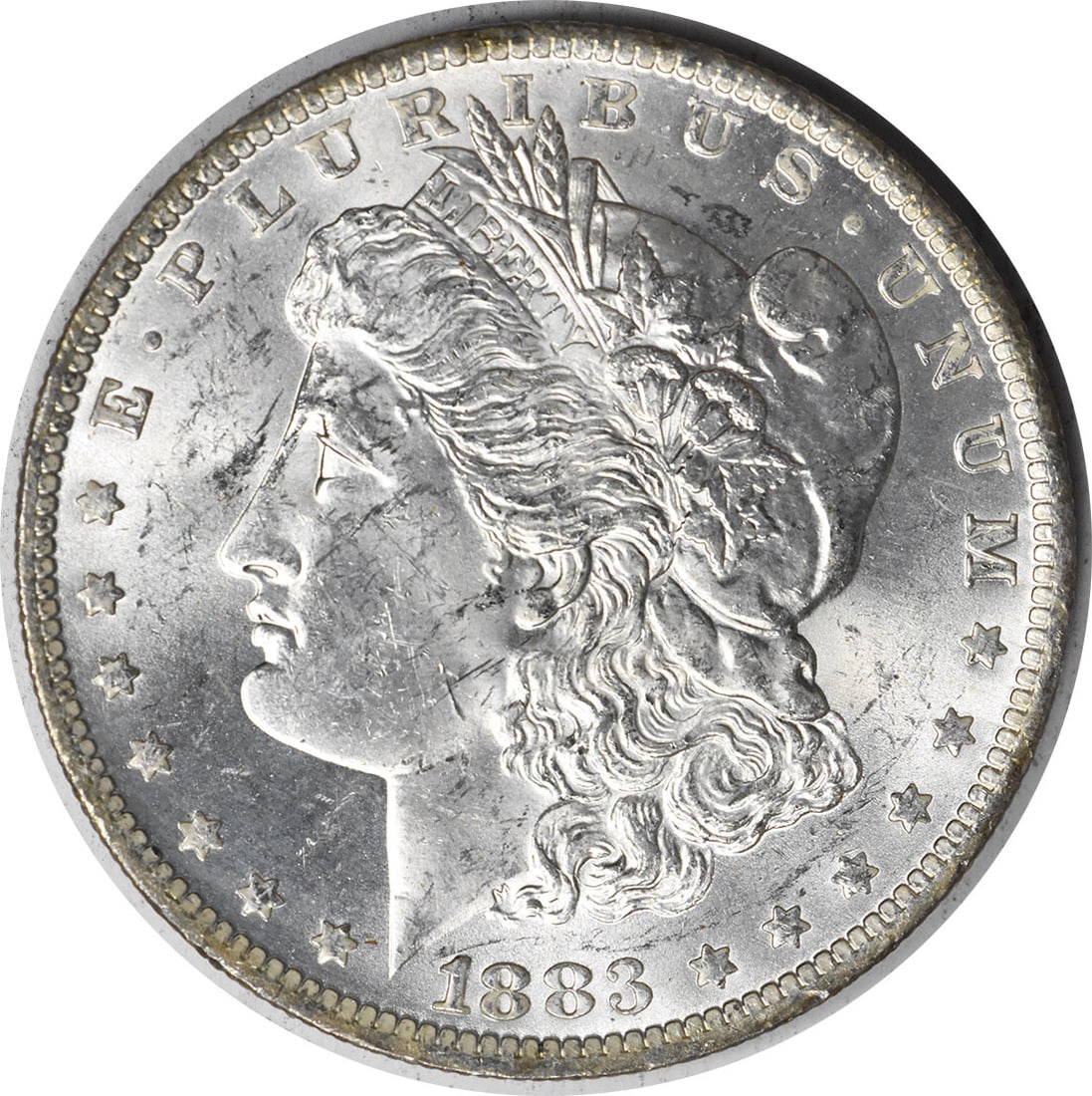 1883-O Morgan Silver Dollar Choice BU Toned Uncertified (1 of 2)