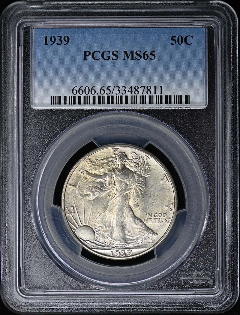 1939 Walking Liberty Half Dollar MS65 Graded by PCGS (1 of 2)