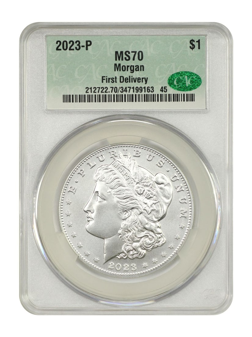 2023-P $1 Morgan Dollar CACG MS70 First Delivery Uncirculated (1 of 4)