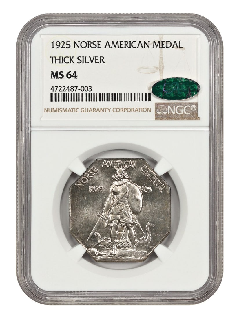 1925 Norse-American Medal NGC MS64 Thick Commemorative (1 of 4)