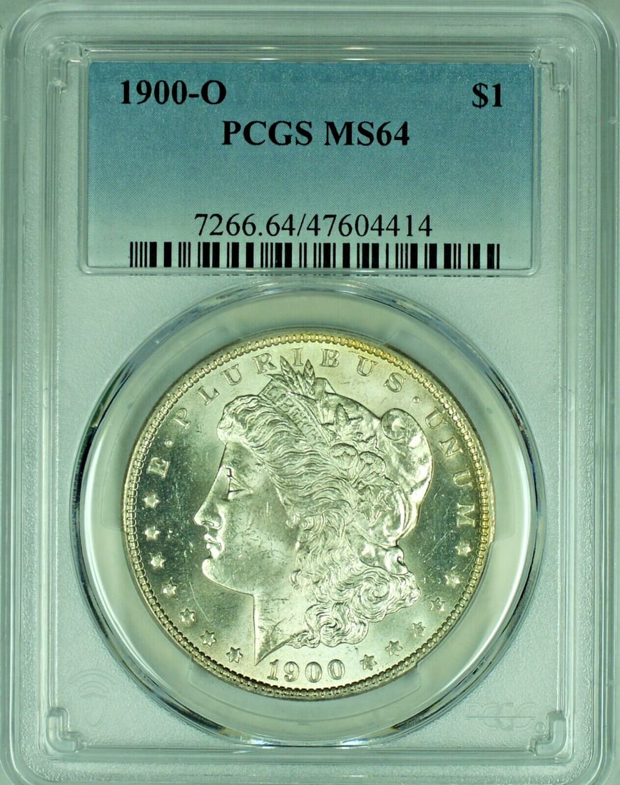 1900-O Morgan Silver Dollar PCGS MS 64 Uncirculated Coin (1 of 2)