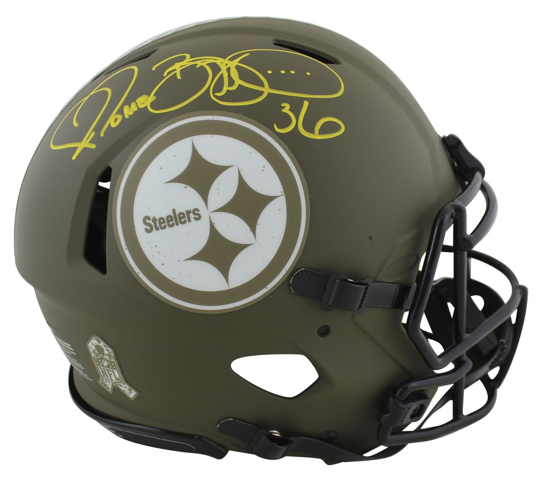 Jerome Bettis Signed Pittsburgh Steelers Salute To Service Helmet BAS Authenticated (1 of 3)