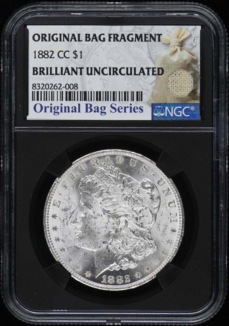 1882-CC Morgan Dollar NGC MS60 Uncirculated Coin: 1882-CC Morgan Dollar NGC MS60 Uncirculated Coin This 1882-CC Morgan Dollar is a remarkable piece of numismatic history, certified by NGC with a grade of MS60. Hailing from the Carson City mint, this