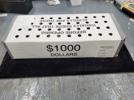 2008-P John Quincy Adams Presidential Dollar Coin Set of 1000 Uncirculated U.S. Mint (1 of 1)