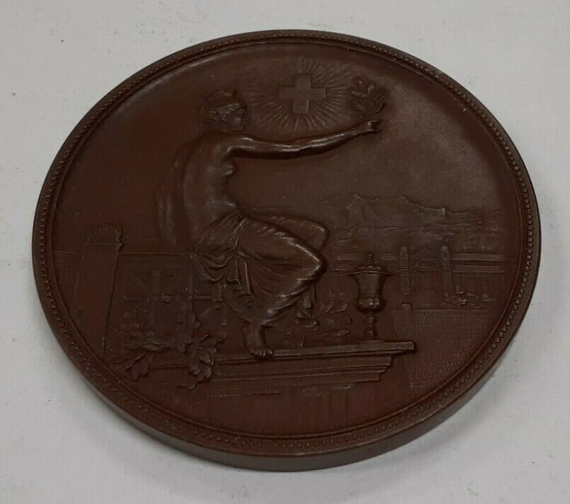 1895 Bronze Swiss Shooting Medal 45mm R1756d from Winterthur (1 of 2)