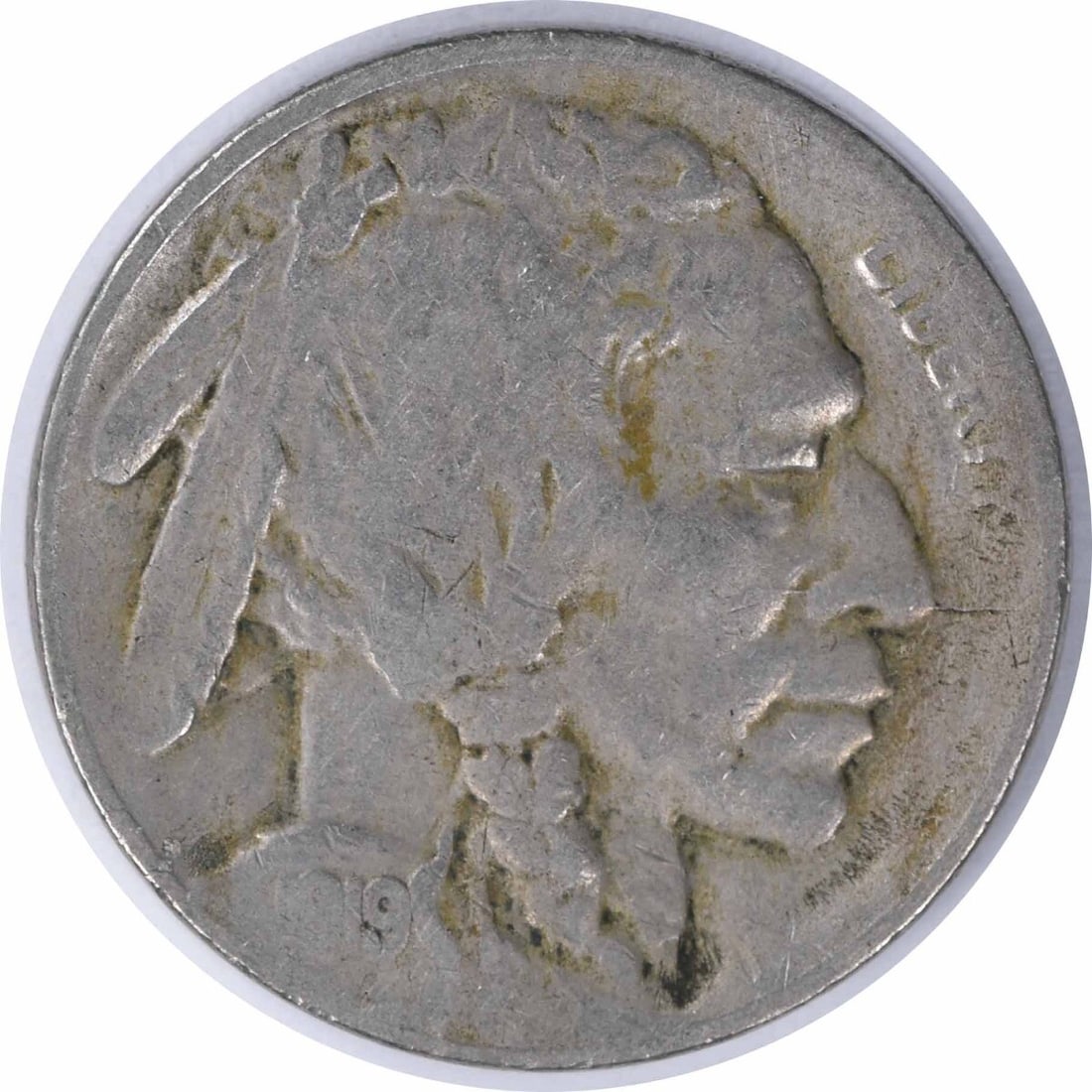 1919-S Buffalo Nickel VF Copper Coin Uncertified 5C (1 of 2)