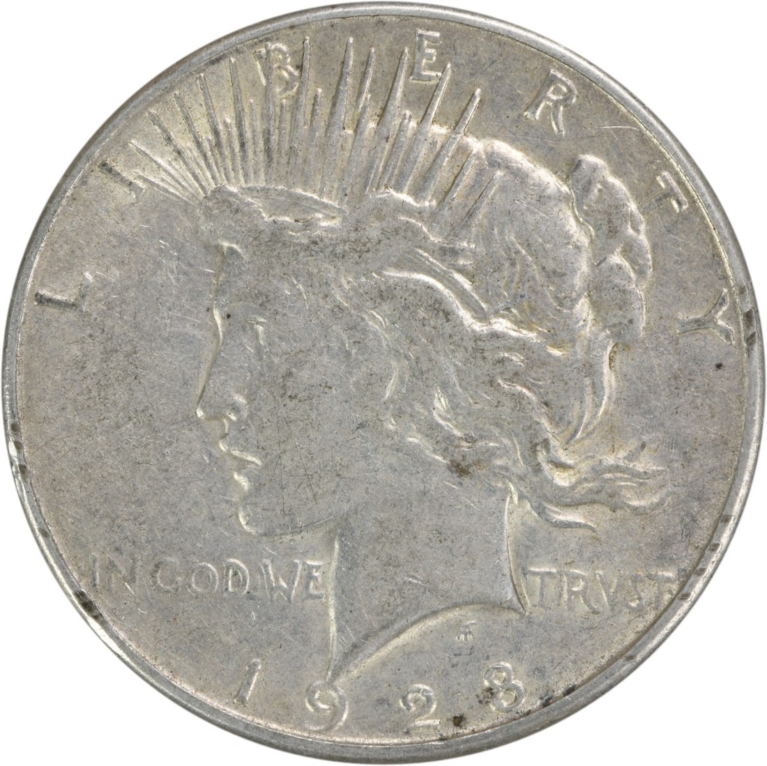 1928-S Peace Silver Dollar EF Circulated 90% Silver Coin (1 of 2)