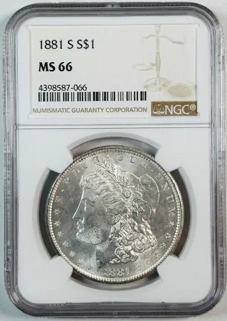 1881 S Morgan Silver Dollar NGC MS66 Uncirculated (1 of 2)