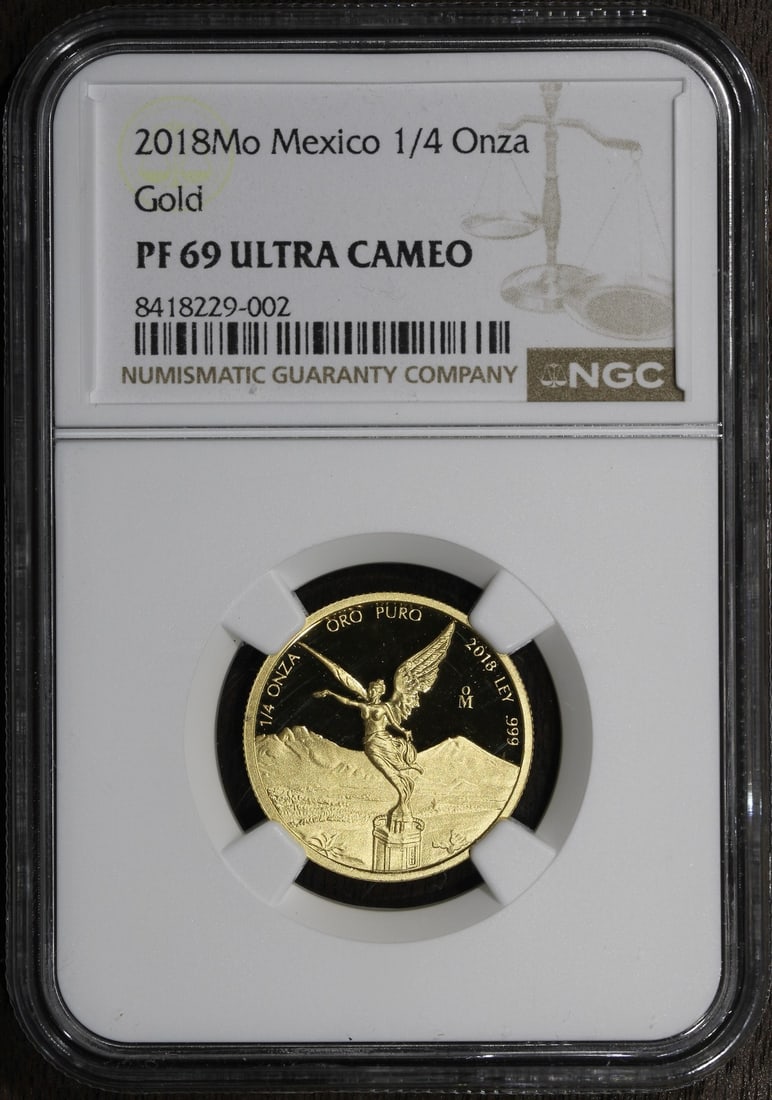 2018 Mexico 1/4 oz Gold Libertad Proof NGC PF69 Ultra Cameo (1 of 2)