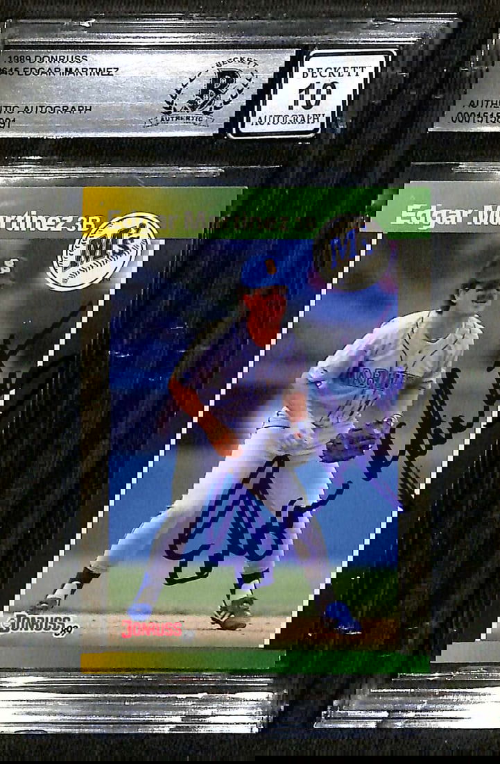 Edgar Martinez 1989 Donruss #645 Signed Card Auto Grade 10 Beckett (1 of 1)