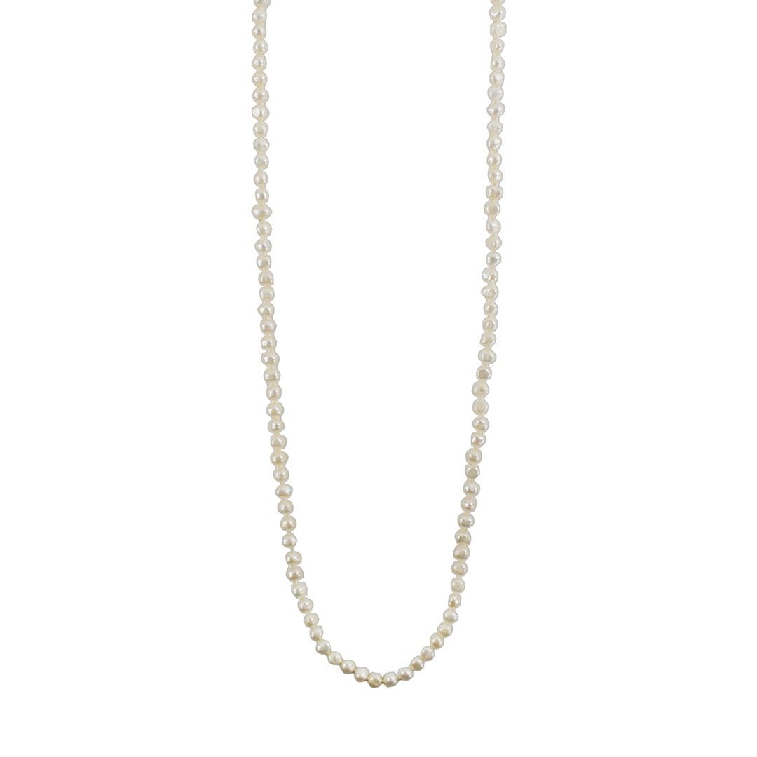 Elegant Baroque Freshwater Pearl Necklace 28 Inches White (1 of 4)